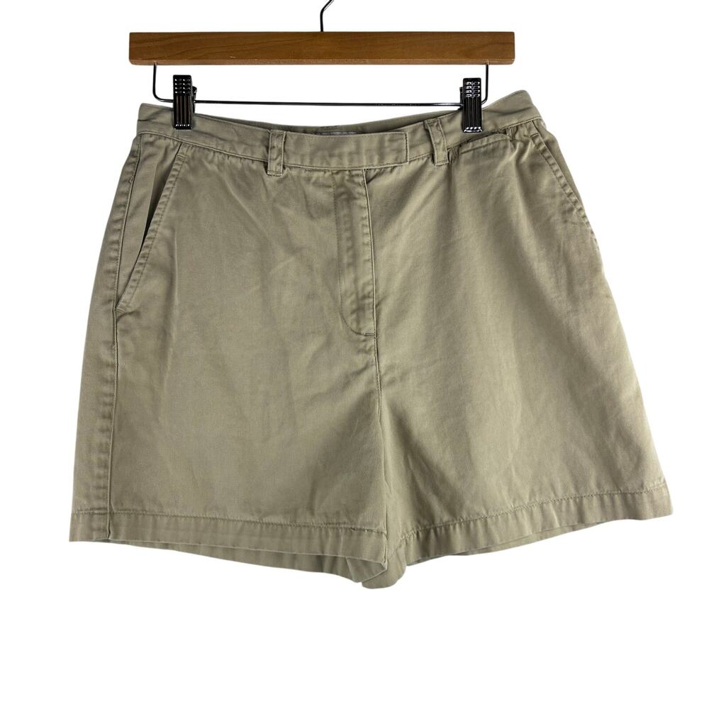 Vintage Jones New York Khaki Chino Shorts Womens 8/28” 100% Cotton Work Preppy